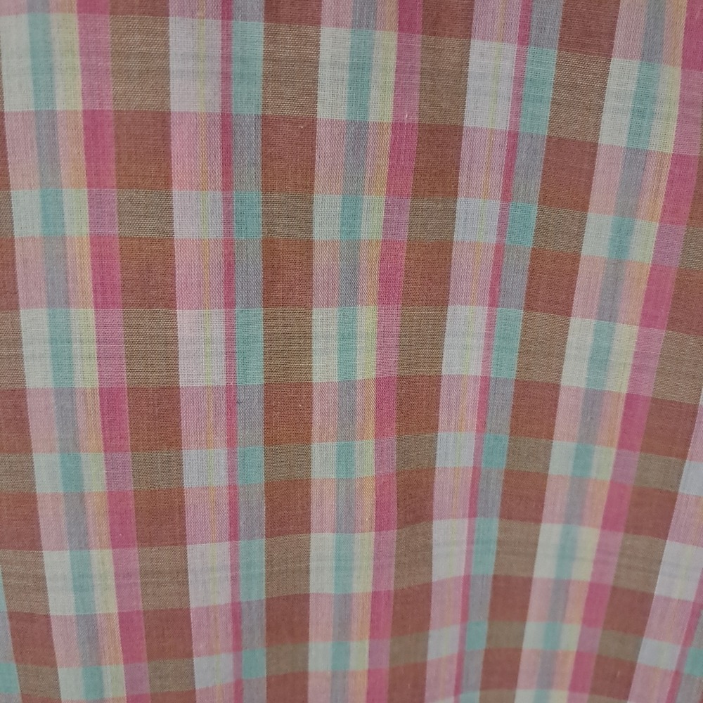 Vintage‎ Shirt Jordan Christophe Mens Size Medium Plaid 80s Lightweight Sheer - Picture 11 of 12